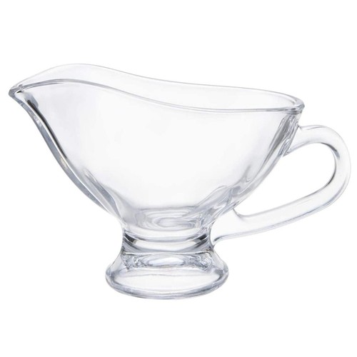 Glass gravy boat dish handle - glass,