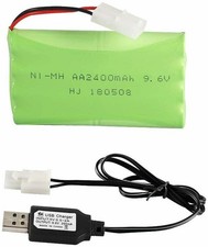 2400mAh Rechargeable Battery with Charging Cable Fits RC Car Truck Boat Models