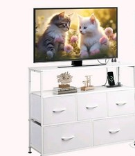 5 Drawer Fabric Dresser TV