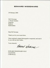 Edward Woodward hand signed