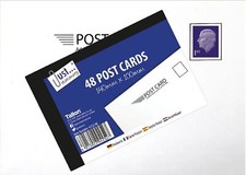 48 Blank White Postcards Holiday Postal Greetings Card Pad Plain 140mm x 100mm