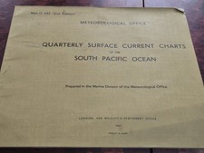 Meteorological Office Surface Current Charts – South Pacific Ocean (1967)  HMSO