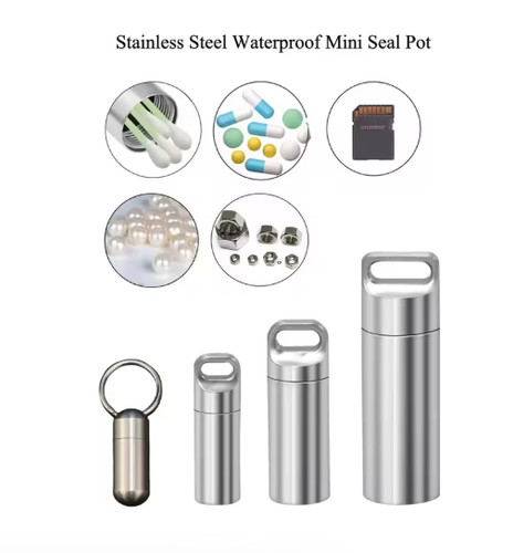 Pill holder keyring portable - holder,