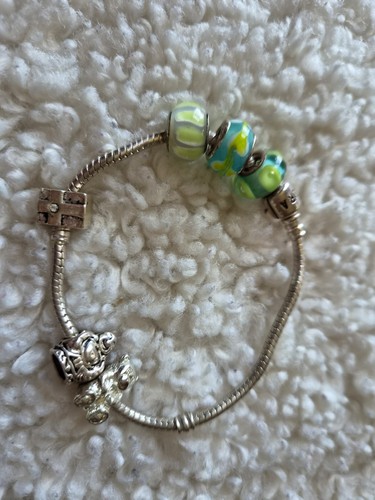 Pandora silver charm bracelet - pandora,