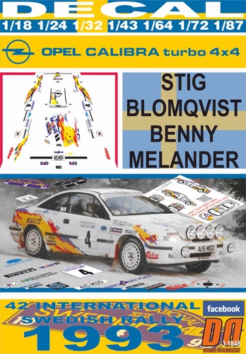 Decal opel calibra - decal, turbo