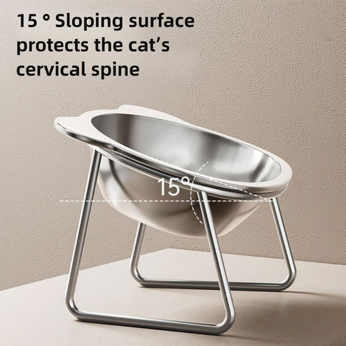 Raised cat bowl tilt - bowl, 15°