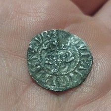 Silver Hammered Penny Coin