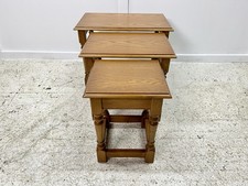 Vintage Jentique Nest of 3 Coffee Tables Golden Oak Delivery Available