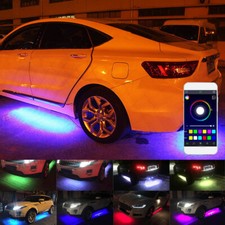4x RGB LED Under Car Tube