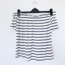 Primark Navy Striped Bardot