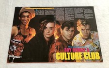 BOY GEORGE 1983 CULTURE CLUB Clipping Poster Swedish Music magazine Okej 1980s