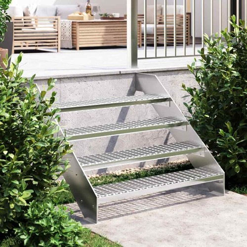 Grate step metal garden stair - garden,