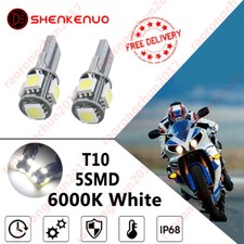 2PC For Yamaha YZF R125 LED Side Light Super Bright Bulb 6000K white W5W 501 T10