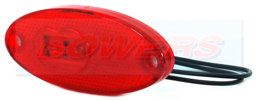 Red led rear oval marker - led,