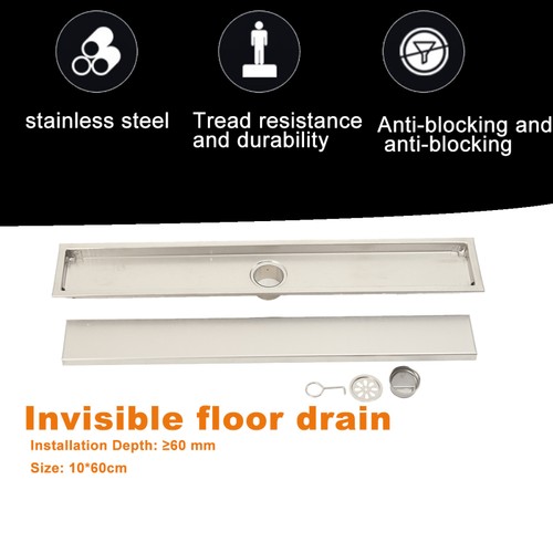 Shower drain wetroom 10x60cm - shower,