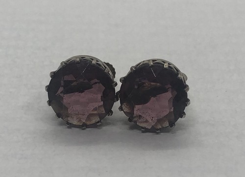 Vintage silver screw back - ,