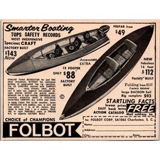 Folbot Corp Choice of Champions Boating Charleston SC 1965 Magazine Ad SAH4-1