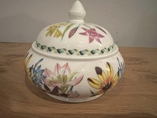 Portmeirion China The Ladies Flower Garden Trinket Pot with Lid Vintage