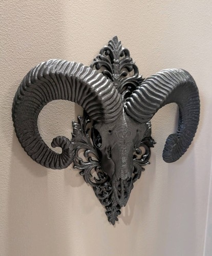 Gothic ram skull wall - gothic,