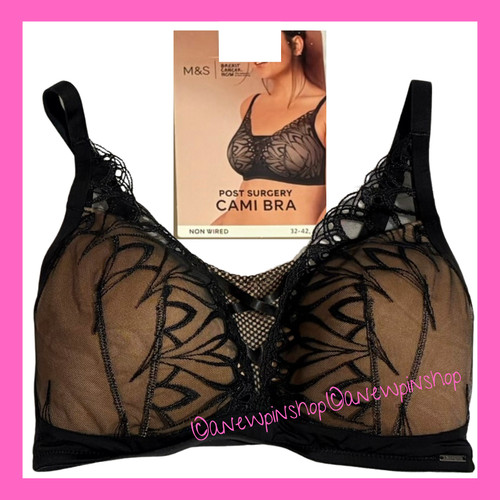 Post surgery bra - m&s, black