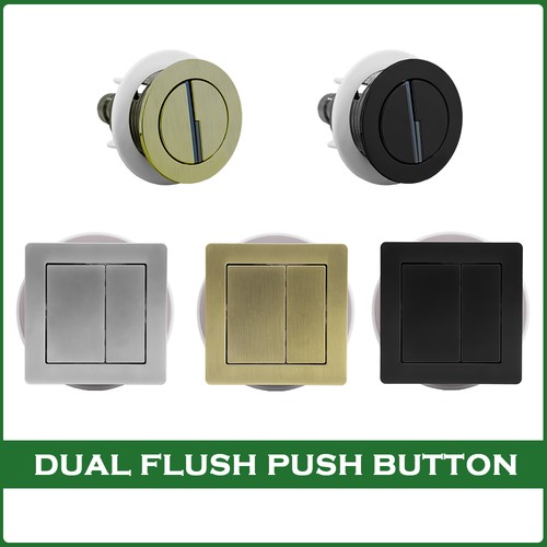 Square round toilet push - square,