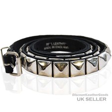 MENS WOMENS LEATHER BLACK BELT