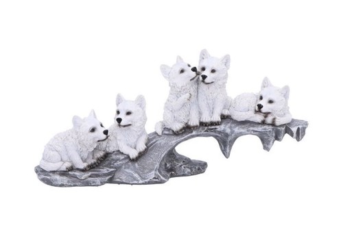 Wolf figure statue winter - wolf,