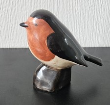 Vintage Early Rye Pottery England Robin Figure Ornament David Sharp 10cm Tall