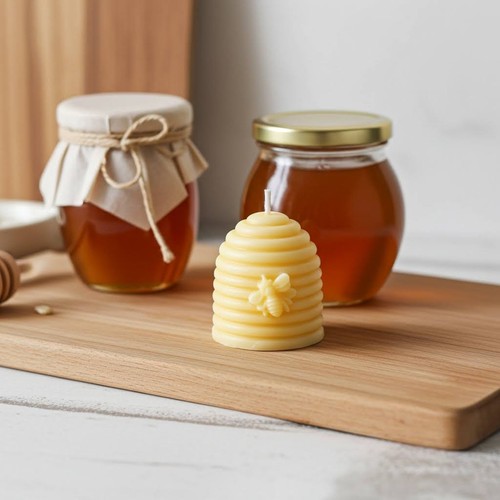 Bee skep candle - skep,
