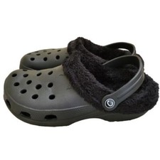 MENS WOMEN CLOGS FUR LINED SLIP ON COSY GARDEN HOUSE SLIPPERS MULES SANDALS SHOE