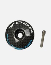 Bike Headset Stem Carbon Fiber Top Cap Cover 6g & Bolt For MTB Road Bike 1-1/8" 