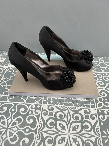 Phase eight black satin peep - satin,
