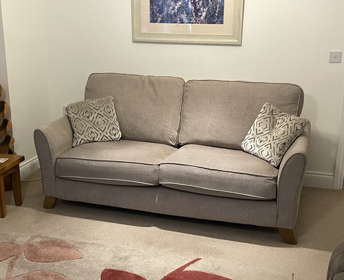 Grey fabric seater - fabric, 2m