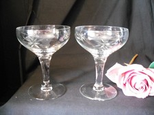 Pair of Vintage Pretty Etched