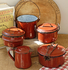 Vintage French Enamel pots