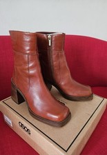 Stylish Leather Women's Ankle Boots UK Size 6