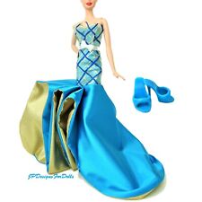 2010 BarbieFashion Happy Birthday Ken Cyan Blue Gown Doll Clothes