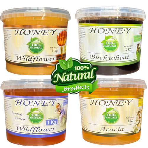 Organic 1kg honey wildflower - organic,