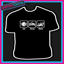 EAT SLEEP MOTORBIKE TRACK RACING TSHIRT