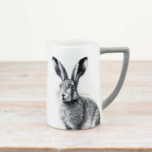 Hare print jug - jug,, ceramic