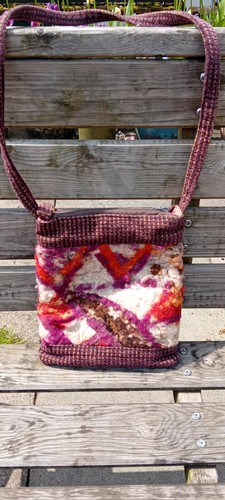Shoulder bag handmade felted - bag,