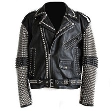 Mens studded leather jackets