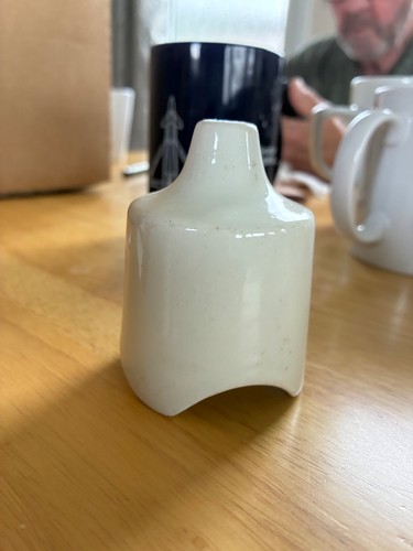 Vintage white ceramic pie - vintage,