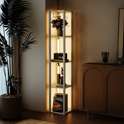Floor lamp with shelves - floor,