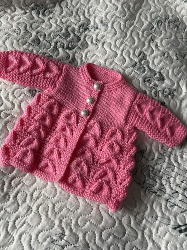 Hand knitted baby cardigan to - knitted, cardigan.