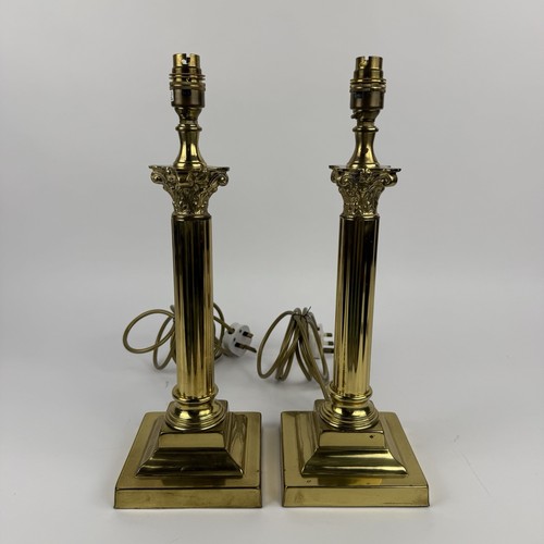 Brass corinthian column lamp - brass,