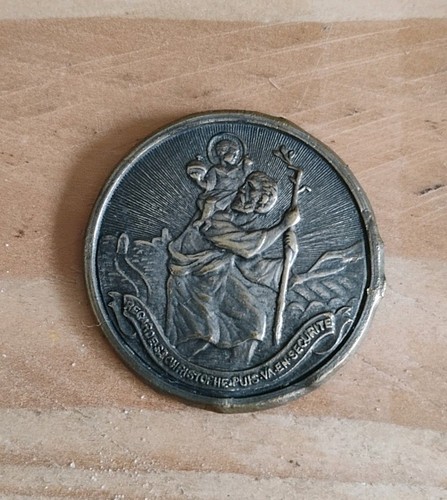 Antique christopher medal - antique,