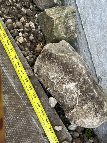 White grey rockery - white/grey, about