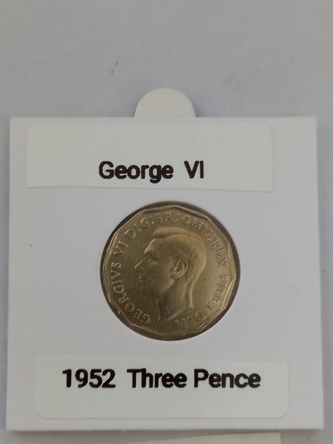 1952 george three penny - vi,