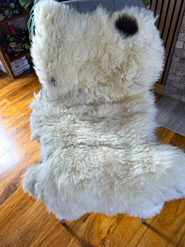 Real sheepskin rug natural - real,
